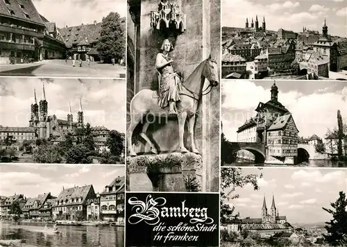 AK / Ansichtskarte Bamberg Dom Klein Venedig Domreiter Altes Rathaus Michelsberg Kat. Bamberg