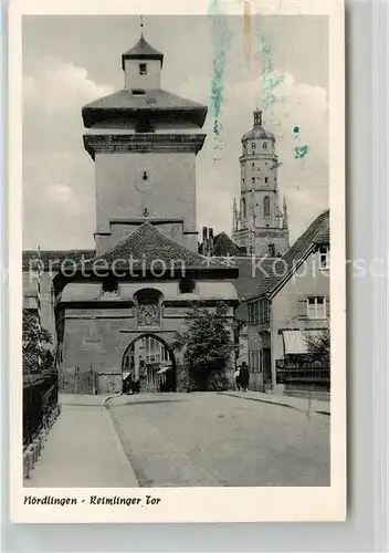 AK / Ansichtskarte Noerdlingen Reimlinger Tor  Kat. Noerdlingen