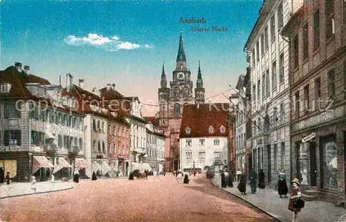 AK / Ansichtskarte Ansbach Mittelfranken Oberer Markt Kat. Ansbach