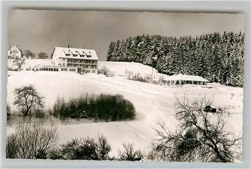 AK / Ansichtskarte Luetzenhardt Kurhotel Sonnenhof Winter Kat. Waldachtal