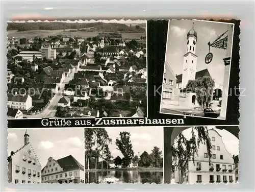 AK / Ansichtskarte Zusmarshausen Panorama Kirche Kat. Zusmarshausen