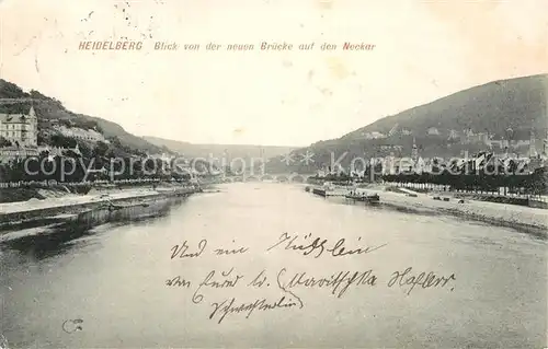 AK / Ansichtskarte Heidelberg Neckar Blick von der neuen Bruecke  Kat. Heidelberg