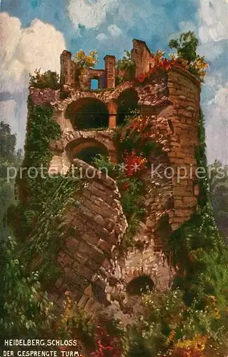 AK / Ansichtskarte Heidelberg Neckar Der gesprengte Turm Kat. Heidelberg