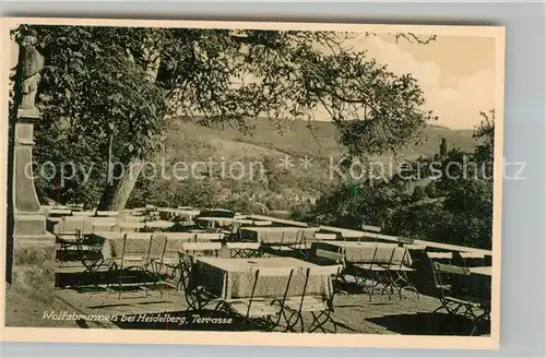 AK / Ansichtskarte Schlierbach Heidelberg Restaurant Wolfsbrunnen Terrasse Kat. Heidelberg