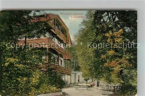 AK / Ansichtskarte Heidelberg Neckar Restaurant Wolfsbrunnen Kat. Heidelberg