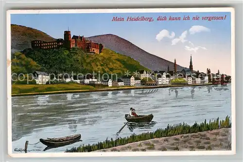 AK / Ansichtskarte Heidelberg Neckar Schloss Neckarpartie Kat. Heidelberg