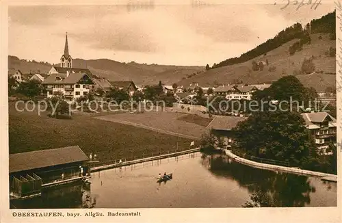 AK / Ansichtskarte Oberstaufen Badeanstalt Kat. Oberstaufen