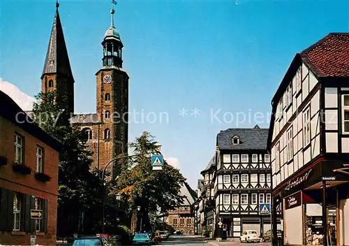 AK / Ansichtskarte Goslar Marktkirche Fachwerkhaeuser Kat. Goslar