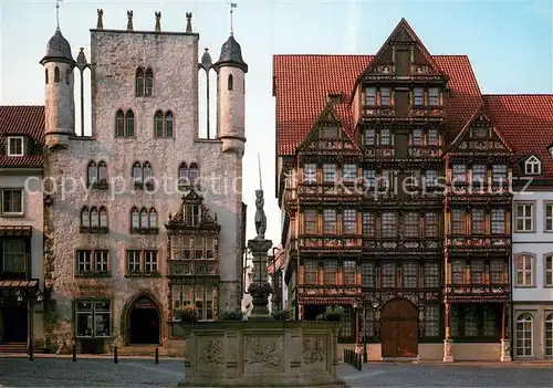 AK / Ansichtskarte Hildesheim Tempelhaus Wedekindhaus Historische Gebaeude Brunnen Kat. Hildesheim