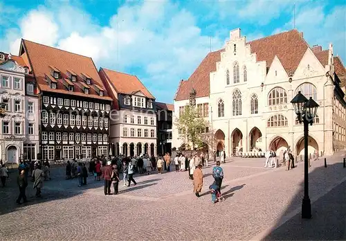 AK / Ansichtskarte Hildesheim Marktplatz Rathaus Historische Gebaeude Kat. Hildesheim