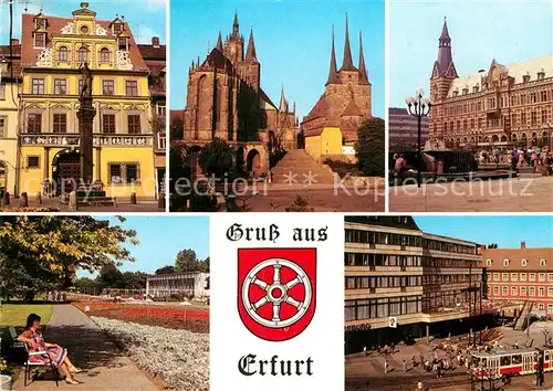 AK / Ansichtskarte Erfurt Haus zum Roten Ochsen Dom Severikirche Postamt am Anger iga Messegelaende Kat. Erfurt