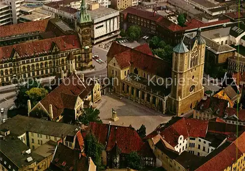 AK / Ansichtskarte Braunschweig Burgplatz Rathaus Fliegeraufnahme Kat. Braunschweig