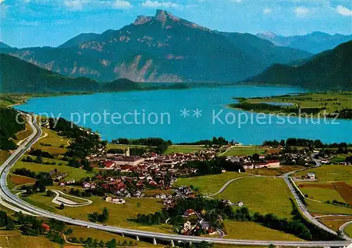 AK / Ansichtskarte Mondsee Salzkammergut Schafberg Autobahn Salzburg Wien Kat. Mondsee