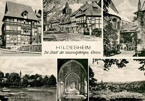 AK / Ansichtskarte Hildesheim Godehards Platz Lappenberg Kehrwiederturm Koenigsteich  Kat. Hildesheim