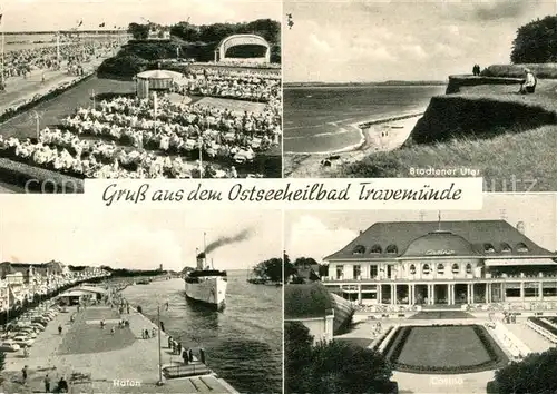 AK / Ansichtskarte Travemuende Ostseebad Hafen Casino Brodtener Ufer  Kat. Luebeck