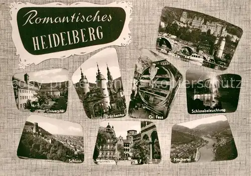 AK / Ansichtskarte Heidelberg Neckar Universitaet Brueckentor Schloss Alte Bruecke  Kat. Heidelberg
