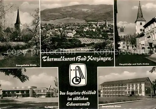 AK / Ansichtskarte Bad Krozingen Hauptstrasse Sanatorium Siloah Kurhaus  Kat. Bad Krozingen