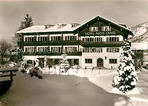 AK / Ansichtskarte Oberammergau Hotel Alois Lang Kat. Oberammergau