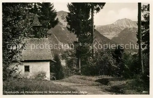 AK / Ansichtskarte Hindelang Hornkapelle Hornwirtshaus Retterschwangertal Kat. Bad Hindelang