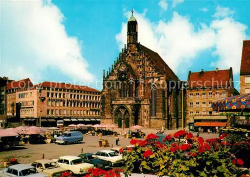 AK / Ansichtskarte Nuernberg Hauptmarkt mit Frauenkirche Kat. Nuernberg