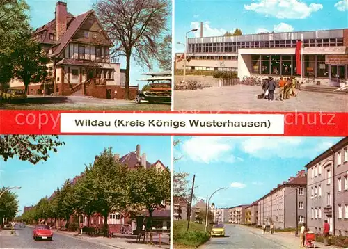 AK / Ansichtskarte Wildau Koenigs Wusterhausen Klubhaus Karl Marx Schwimmhalle Karl Marx Strasse Jahnstrasse Kat. Wildau Koenigs Wusterhausen