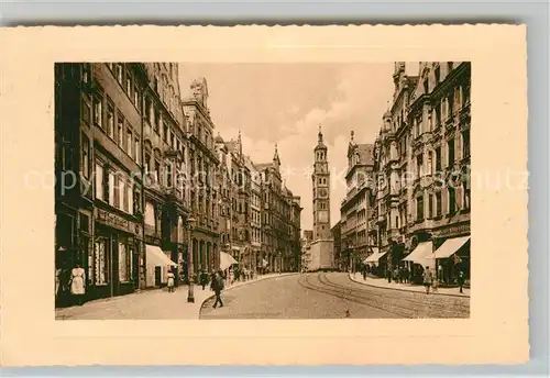 AK / Ansichtskarte Augsburg Untere Maximilianstrasse Rathaus Perlachturm Kat. Augsburg