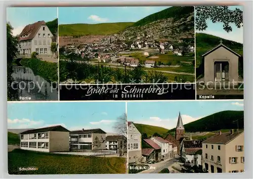 AK / Ansichtskarte Schneeberg Unterfranken Gesamtansicht Kapelle Schulhaus Kirche Kat. Schneeberg