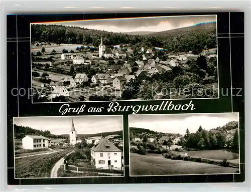 AK / Ansichtskarte Burgwallbach Panorama Kirche Kat. Schoenau a.d.Brend