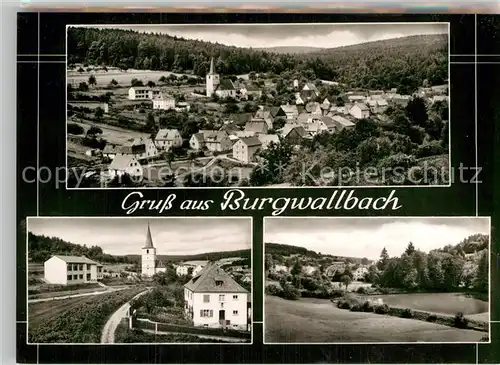 AK / Ansichtskarte Burgwallbach Panorama Kirche Teilansicht  Kat. Schoenau a.d.Brend