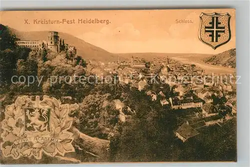 AK / Ansichtskarte Heidelberg Neckar Blick auf Schloss und Stadt Kat. Heidelberg