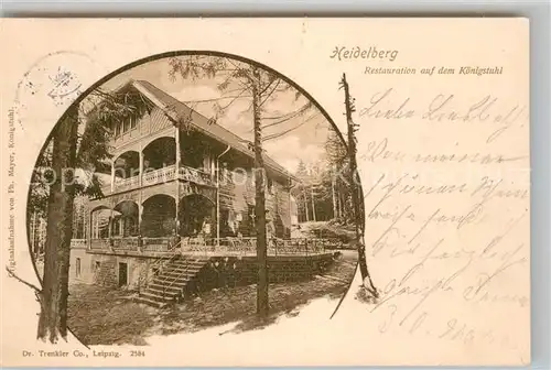 AK / Ansichtskarte Heidelberg Neckar Restaurant auf dem Koenigstuhl Kat. Heidelberg