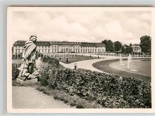 AK / Ansichtskarte Ludwigsburg Wuerttemberg Barocke Gartenanlage an der Suedfront des Schlosses