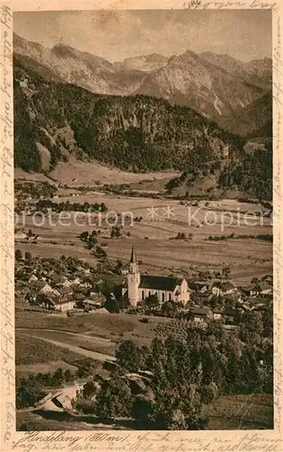 AK / Ansichtskarte Hindelang Panorama Kirche Kat. Bad Hindelang