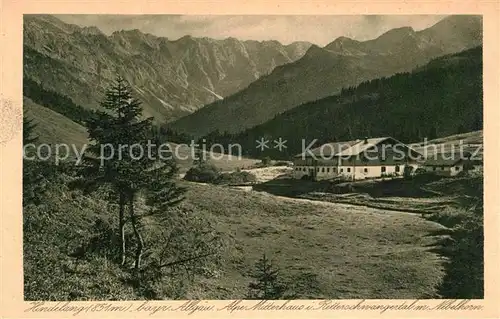 AK / Ansichtskarte Hindelang Mittenhaus Nebelhorn Retterschwangertal Kat. Bad Hindelang