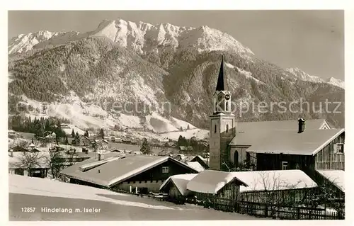 AK / Ansichtskarte Hindelang Iseler Winter Kirche Kat. Bad Hindelang