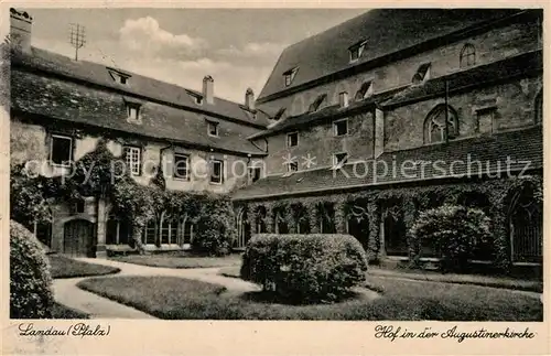 AK / Ansichtskarte Landau Pfalz Hof Augustinerkirche Kat. Landau in der Pfalz