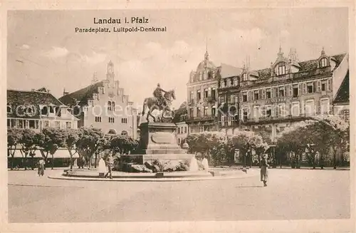 AK / Ansichtskarte Landau Pfalz Paradeplatz Luitpold Denkmal Kat. Landau in der Pfalz
