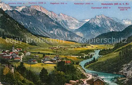 AK / Ansichtskarte Hinterstein Bad Hindelang Panorama Bergkette