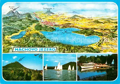 AK / Ansichtskarte Machovo Jezero Panoramakarte Hrad Bezdez  Kat. Tschechische Republik