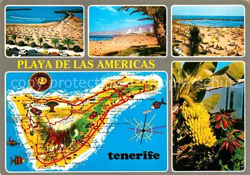AK / Ansichtskarte Playa de las Americas Lageplan Strand  Kat. Arona Tenerife Islas Canarias