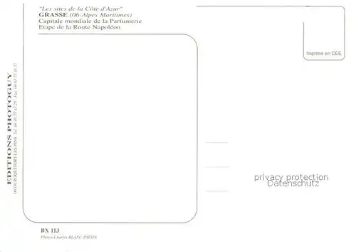 AK / Ansichtskarte Grasse Alpes Maritimes Lageplan Kat. Grasse