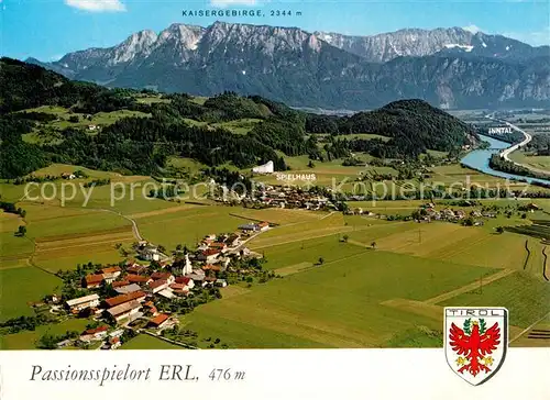 AK / Ansichtskarte Erl Tirol Fliegeraufnahme Passionsspielhaus Kaisergebirge  Kat. Erl