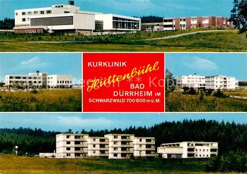 AK / Ansichtskarte Bad Duerrheim Kurklinik Huettenbuehl Details Kat. Bad Duerrheim