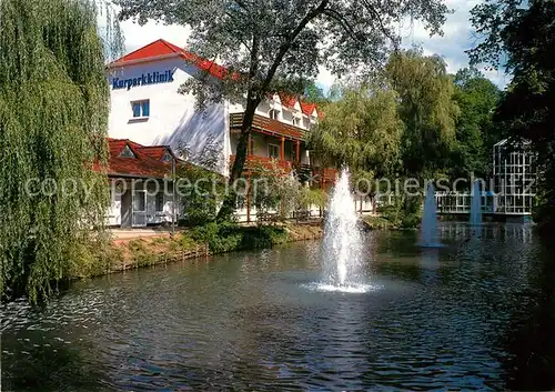 AK / Ansichtskarte Heiligenstadt Eichsfeld Kurparkklinik Wasserspiele Kat. Heiligenstadt