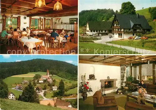 AK / Ansichtskarte Wolfach St Roman Gasthof Pension zum Adler Gastraum Kat. Wolfach Schwarzwald