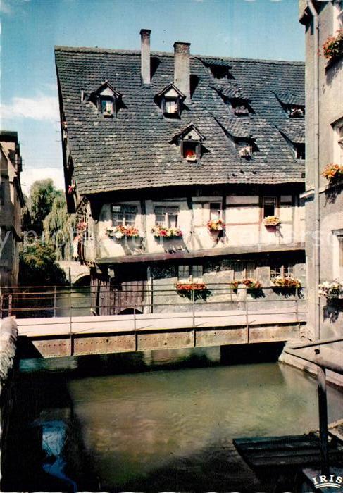 Ak Ansichtskarte Ulm Donau Das Schiefe Haus An Der Blau Kat Ulm