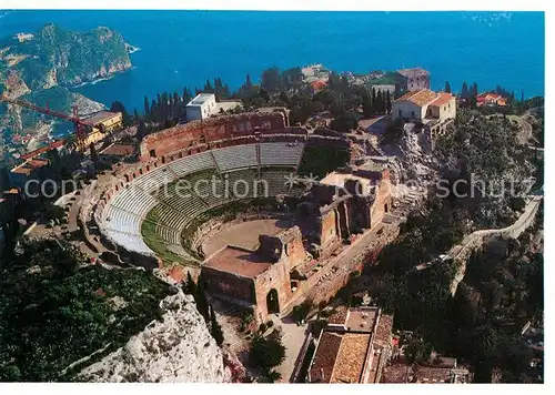 AK / Ansichtskarte Taormina Sizilien Griechisches Theater Fliegeraufnahme Kat. 