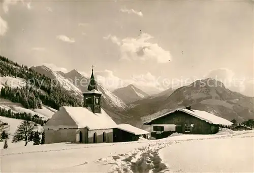 AK / Ansichtskarte Oberjoch Kapelle Winter Kat. Bad Hindelang