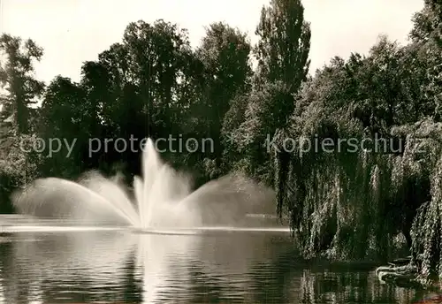 AK / Ansichtskarte Landau Pfalz Springbrunnen Ostpark Weiher Kat. Landau in der Pfalz