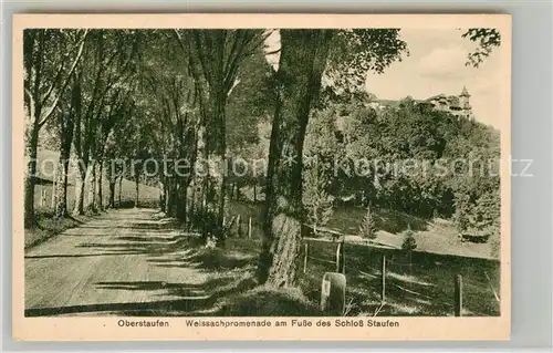 AK / Ansichtskarte Oberstaufen Weissachpromenade Schloss Staufen Kat. Oberstaufen